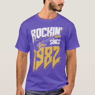 Rockin' Since 1982 Vintage Rock Music Fan 40th Bir T-Shirt
