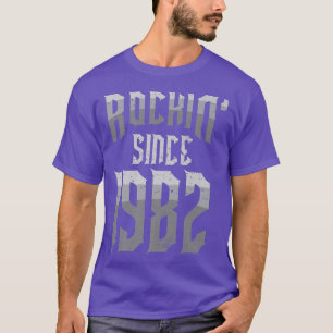 Rockin' Since 1982 Vintage Rock Music Fan 40th Bir T-Shirt