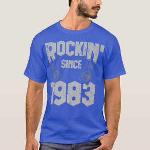 Rockin' Since 1983 Vintage Rock Music Fan 39th Bir T-Shirt