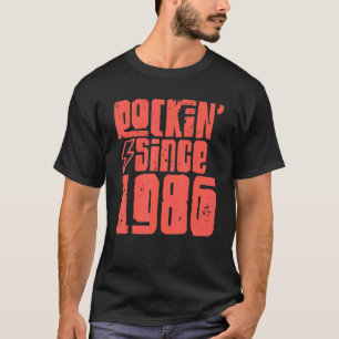 Rockin Since 1986 Classic Vintage Rock Music 1986 T-Shirt