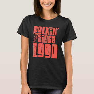Rockin Since 1990 Classic Vintage Rock Music 1990  T-Shirt