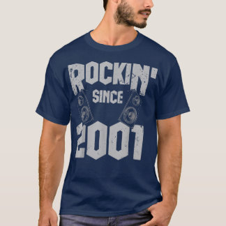Rockin' Since 2001 Vintage Rock Music Fan 21st Bir T-Shirt