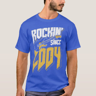 Rockin' Since 2004 Vintage Rock Music Fan 18th Bir T-Shirt