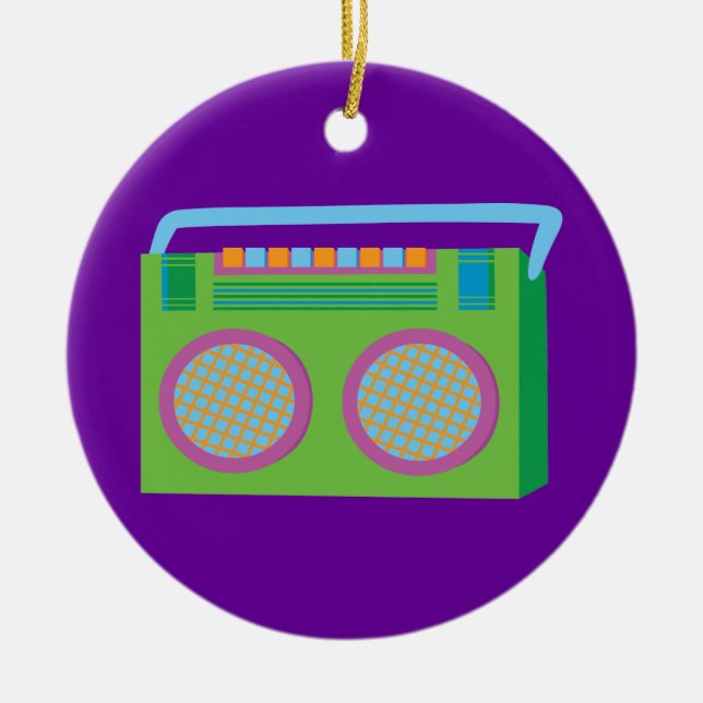 Rockin' Stereo Ceramic Tree Decoration (Front)