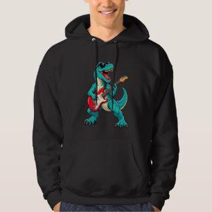 Rockin’ T-Rex – Cool Dinosaur Guitarist Hoodie