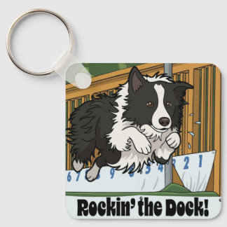 Rockin’ the Dock! Border Collie Dock Diving Key Ring