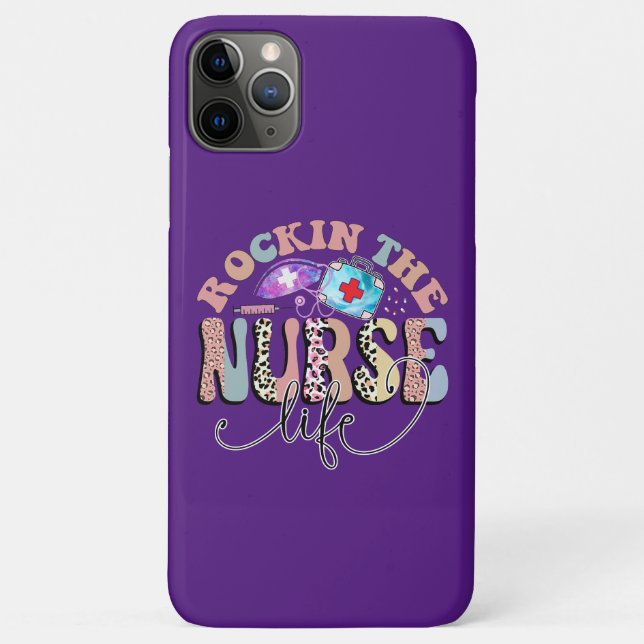 Rockin The Nurse Life, Nurses and Nursing Students Case-Mate iPhone Case (Back)
