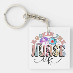 Rockin The Nurse Life, Nurses and Nursing Students Key Ring