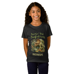 Rockin’ the Reptiles Triceratops Dinosaur T-Shirt