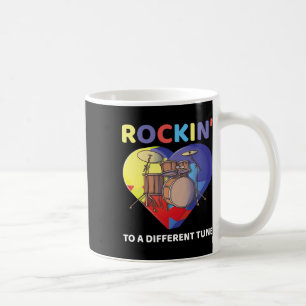 Rockin' To A Different Tune Autism Awareness Drumm Coffee Mug