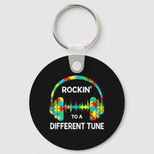 Rockin to A Different Tune Autistic Autism Gamer Key Ring