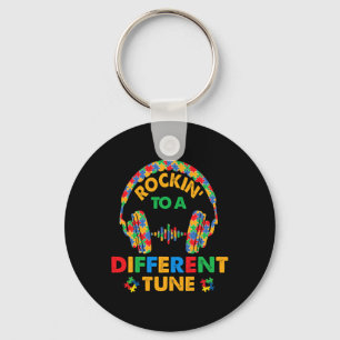 Rockin' To A Different Tune Autistic Awareness Kid Key Ring