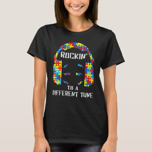 Rockin To A Different Tune Cool Music  Autism Awar T-Shirt