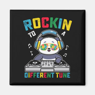Rockin To A Different Tune Panda Autism Awareness Magnet