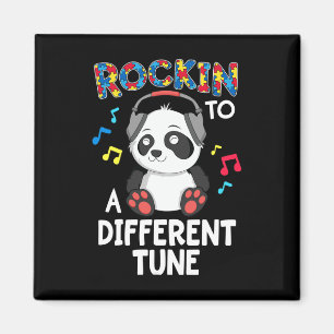 Rockin' To A Different Tune Panda Autism Awareness Magnet