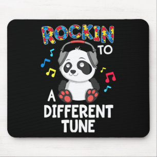 Rockin' To A Different Tune Panda Autism Awareness Mouse Pad