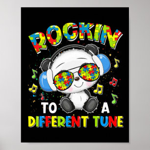 Rockin' To A Different Tune Panda Autism Awareness Poster