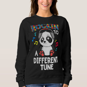 Rockin' To A Different Tune Panda Autism Awareness Sweatshirt