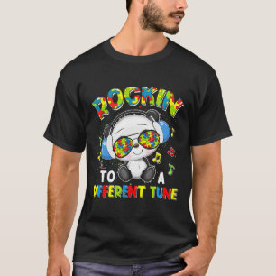 Rockin' To A Different Tune Panda Autism Awareness T-Shirt