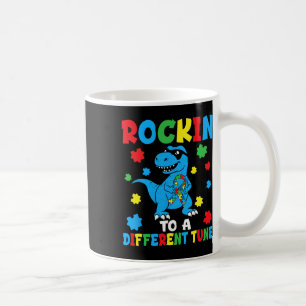 Rockin To Different Tune Dinot-rex Autism Awarenes Coffee Mug