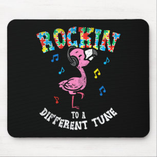 Rockin To Different Tune Flamingo Dance Autism Kid Mouse Pad