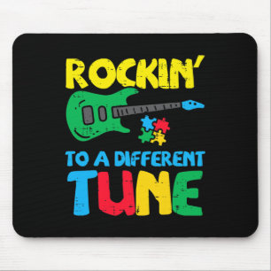 Rockin To Different Tune Guitar Autism Awareness M Mouse Pad