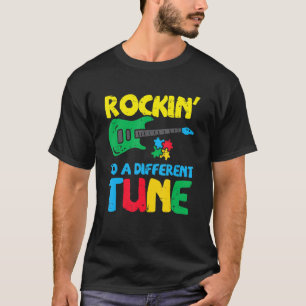 Rockin To Different Tune Guitar Autism Awareness M T-Shirt