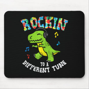 Rockin To Different Tune T-rex Dance Autism Kid Bo Mouse Pad