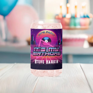 Rockin Vaporwave Party Can Glass