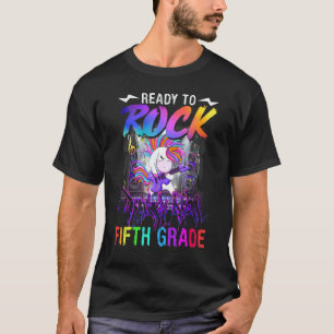 Rocking 5th Grade Electric Guitar Unicorn Rainbow T-Shirt