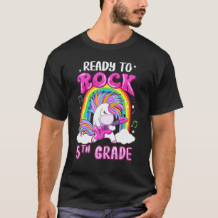 Rocking 5th Grade Electric Guitar Unicorn Rainbow T-Shirt