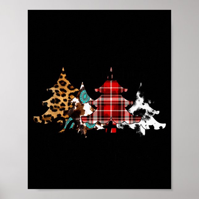 Rocking Around The Christmas Tree Buffalo Plaid Ch Poster (Front)