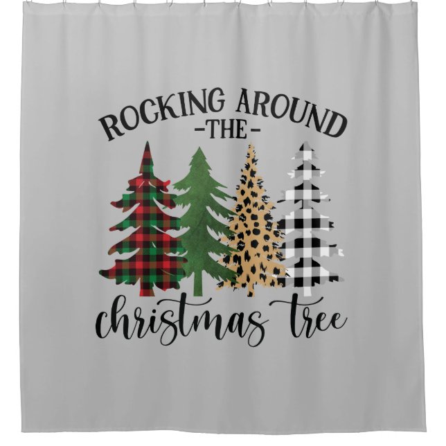 Rocking Around The Christmas Tree Shower Curtain (Front)