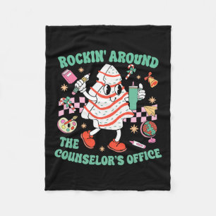 Rocking Around The Counsellor's Office Christmas C Fleece Blanket