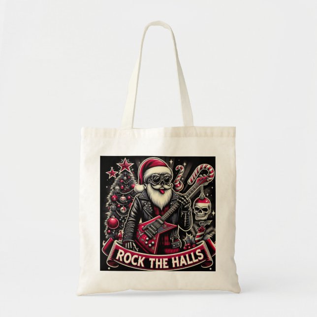 Rocking around the ugly sweater  tote bag (Front)