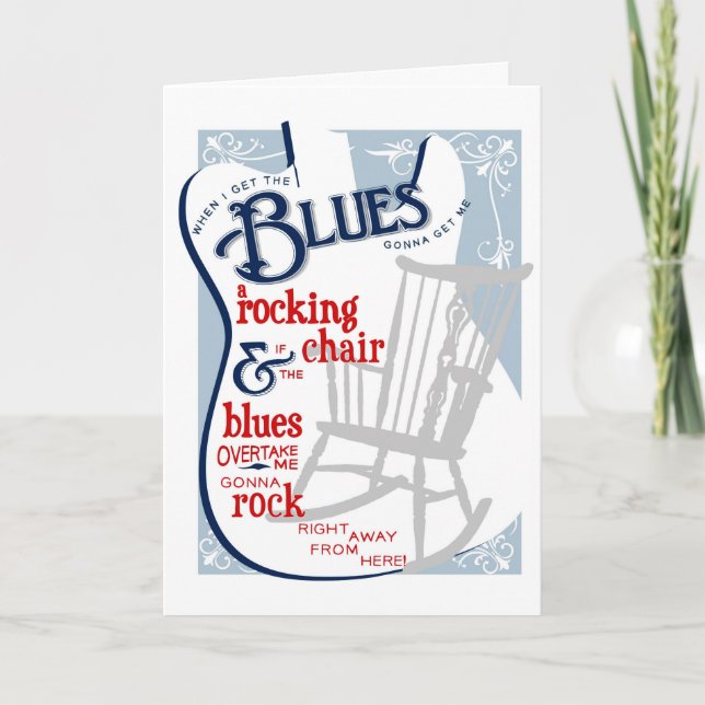 Rocking Blues Birthday Card (Front)