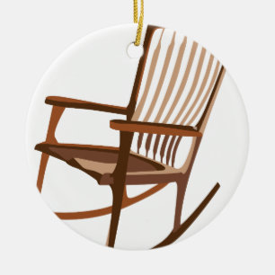 Rocking Chair Ceramic Ornament