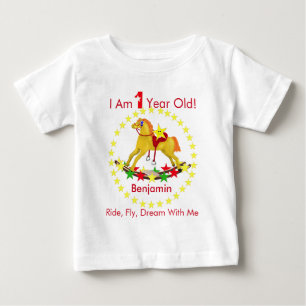 Rocking Horse 1st Birthday Party Baby T-Shirt