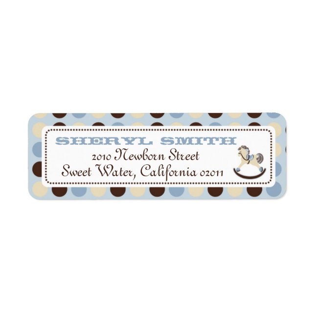 Rocking Horse Address Label 2 Return Address Label (Front)