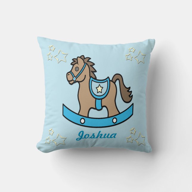 Rocking Horse Baby Keepsake Pillow (Front)