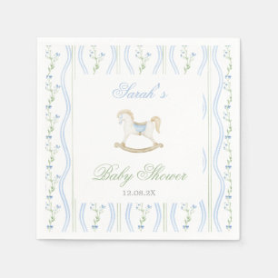 Rocking Horse Baby Shower Boy Napkin