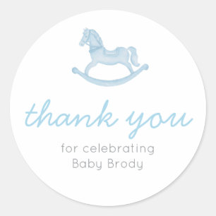 rocking horse baby shower craft sticker