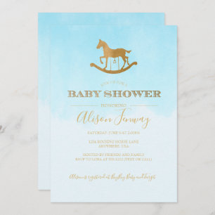 Rocking Horse Baby Shower Invitation