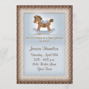 Rocking Horse Baby Shower Invitation