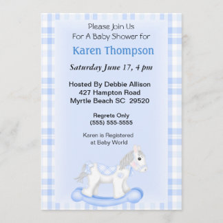 Rocking Horse Baby Shower  Invitation