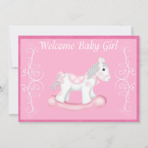 Rocking Horse  Baby Shower Invitation (Girl)