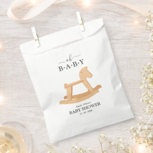 Rocking Horse Baby Shower Minimalist Baby Shower Favour Bag