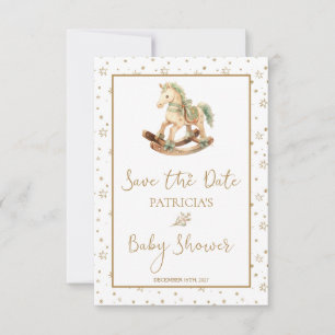 Rocking Horse Baby Shower Save the Date Invitation
