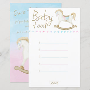 Rocking Horse Blue Pink Baby Guess Food Game