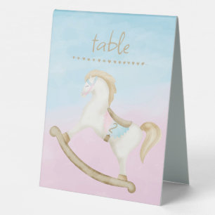Rocking Horse Blue Pink Gender Baby